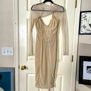 house of cb beatrice corset midi dress!! new with tags!! size xs/bigger cup!!